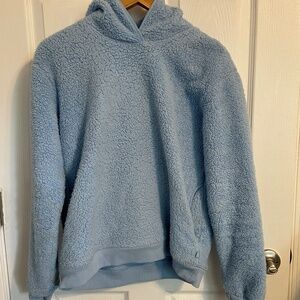 Athleta Girl Cozy Blue Sherpa Hoodie